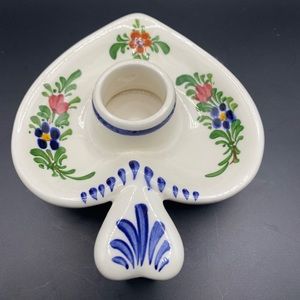 VTG Wechsler Tirolkeramik Heart Shaped Candle Holder,